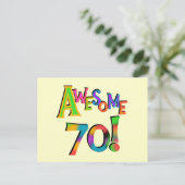 Phantastisch 70 T - Shirt und Geschenke zum Geburt Postkarte (Stehend Vorderseite)