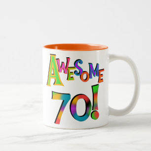 Phantastisch 70 T - Shirt und Geschenke zum Geburt Zweifarbige Tasse
