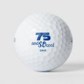 Phantastisch 75. Geburtstag - Cool Blue Custom 75  Golfball (Vorderseite)