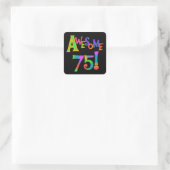 Phantastisch 75 T - Shirt und Geschenke zum Geburt Quadratischer Aufkleber (Tasche)