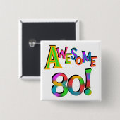 Phantastisch 80 T - Shirt und Geschenke zum Geburt Button (Vorne & Hinten)