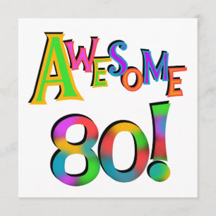 Phantastisch 80 T - Shirt und Geschenke zum Geburt Karte