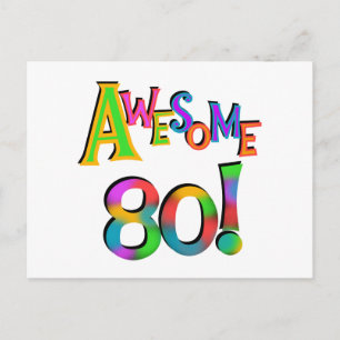Phantastisch 80 T - Shirt und Geschenke zum Geburt Postkarte