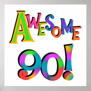 Phantastisch 90 Geburtstagsgeschenke und T - Shirt Poster