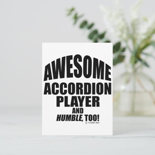 Phantastisch Accordion Player Postkarte (Stehend Vorderseite)