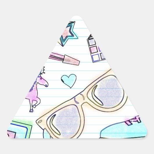 Phantastisch Achtzig Farbbuchmuster Dreieckiger Aufkleber (Vorderseite)