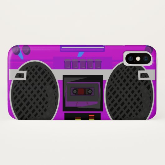 Phantastisch Achtzig Lila Boombox Case-Mate iPhone Hülle (Rückseite (Horizontal))