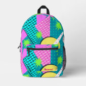 Phantastisch Achtzig Pop Pattern Fun Ästhetik Bedruckter Rucksack (Vorderseite)