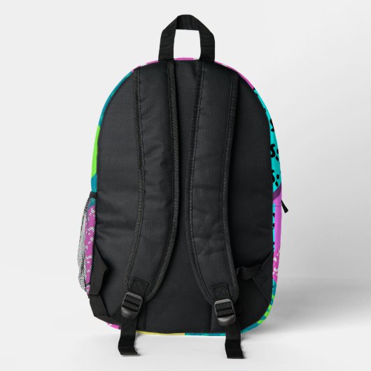 Phantastisch Achtzig Pop Pattern Fun Ästhetik Bedruckter Rucksack (Rückseite)