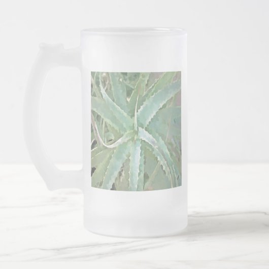 Phantastisch Aloe Vera Akrylic Art Mattglas Bierglas (Links)