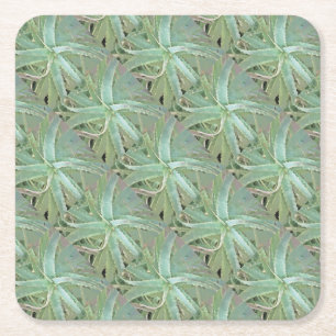 Phantastisch Aloe Vera Akrylic Art Rechteckiger Pappuntersetzer