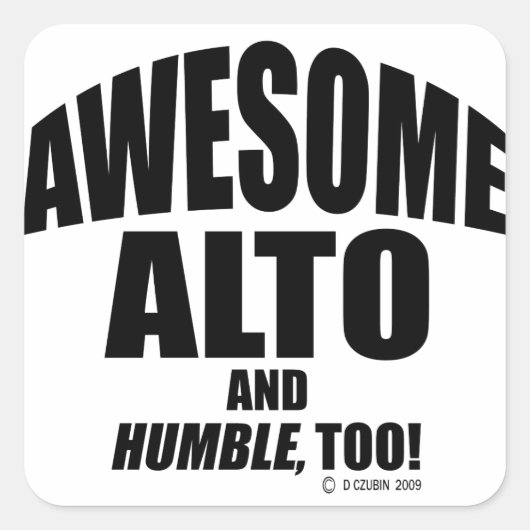 Phantastisch Alto Quadratischer Aufkleber (Vorderseite)