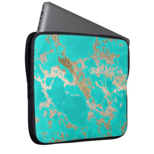 Phantastisch angesagtes modernes Imitat mit Goldmo Laptopschutzhülle (Vorne Rechts)