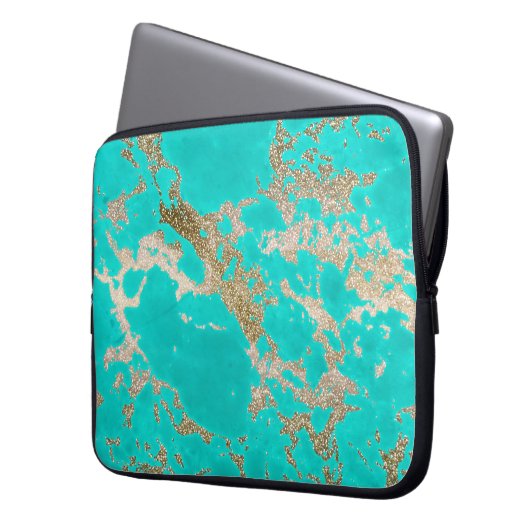 Phantastisch angesagtes modernes Imitat mit Goldmo Laptopschutzhülle (Vorderseite Links)