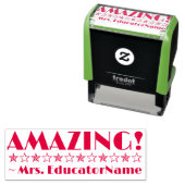 "PHANTASTISCH!" + Assistenzname Rubber-Briefmarke Permastempel (Beispiel)