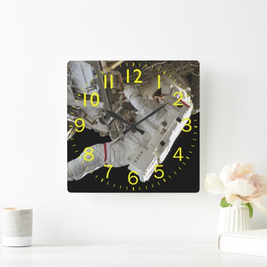 Phantastisch Astronaut Quadratische Wanduhr (Zuhause)