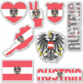 Phantastisch Austria Shapes Staatssymbole Aufkleber (Vorderseite)