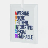 Phantastisch Autismus Pride Akronym Niedliche Weih Ornament Aus Glas (Vorderseite links)