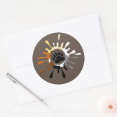 Phantastisch Bärenpaw Splash Bärenparcours Runder Aufkleber (Umschlag)