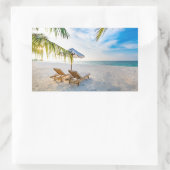 Phantastisch Beach Sunset Rechteckiger Aufkleber (Tasche)