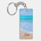 Phantastisch Beach Tropical Scene Foto Custom Schlüsselanhänger (Vorderseite links)