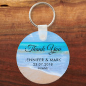 Phantastisch Beach Tropical Scene Foto Hochzeit Da Schlüsselanhänger (Vorderseite)