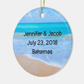 Phantastisch Beach Tropical Scene Foto Hochzeit Keramikornament (Links)