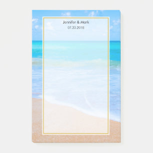 Phantastisch Beach Tropical Scene Foto Hochzeit Post-it Klebezettel