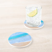 Phantastisch Beach Tropical Scene Foto Sandstein Untersetzer (Seite)