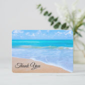 Phantastisch Beach Tropical Scene Foto Vielen Dank Dankeskarte (Stehend Vorderseite)
