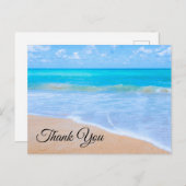 Phantastisch Beach Tropical Scene Foto Vielen Dank Postkarte (Vorne/Hinten)