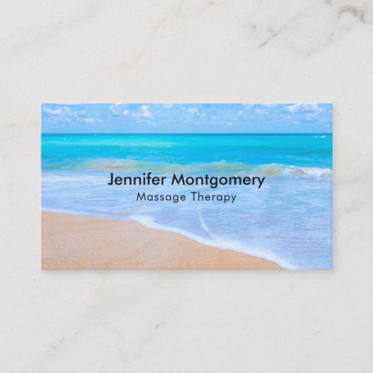 Phantastisch Beach Tropical Scene Foto Visitenkarte (Vorderseite)