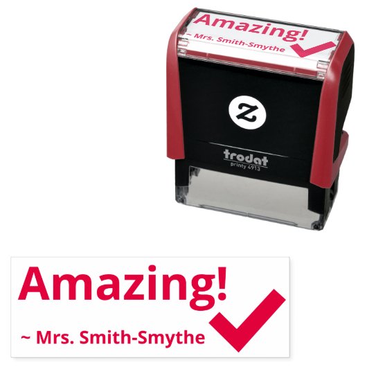 "Phantastisch!" + Benutzerdefinierter Lernname Rub Permastempel (Beispiel)