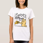 Phantastisch Beste Katze Mama Ever Funny Cat Retro T-Shirt (Vorderseite)