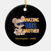 Phantastisch Big Brother Cool Dog Keramik Ornament (Vorne)