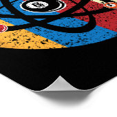 Phantastisch Billard Ball Atom Science Pool Player Poster (Ecke)