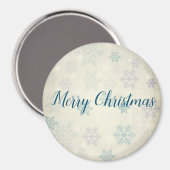 Phantastisch Blue Christmas Snowflake Magnet (Vorderseite/Rückseite)