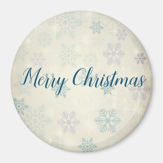 Phantastisch Blue Christmas Snowflake Magnet (Vorne)