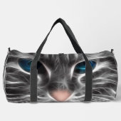 Phantastisch Blue Mit Augen Cat Face Duffle Bag (Vorderseite)