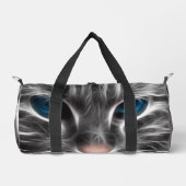 Phantastisch Blue Mit Augen Cat Face Duffle Bag (Vorderseite)