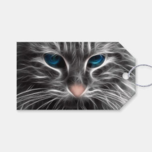 Phantastisch Blue Mit Augen Cat Face Geschenkanhänger