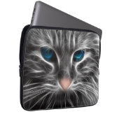 Phantastisch Blue Mit Augen Cat Face Laptopschutzhülle (Vorne Rechts)