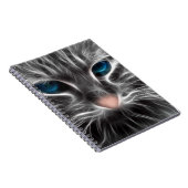 Phantastisch Blue Mit Augen Cat Face Notizblock (Rechte Seite)