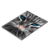 Phantastisch Blue Mit Augen Cat Face Notizblock (Linke Seite)