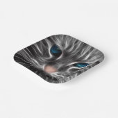 Phantastisch Blue Mit Augen Cat Face Pappteller (Gewinkelt)