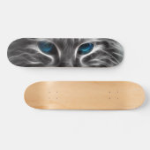Phantastisch Blue Mit Augen Cat Face Skateboard (Horizontal)