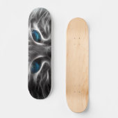 Phantastisch Blue Mit Augen Cat Face Skateboard (Vorderseite)