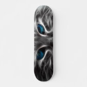 Phantastisch Blue Mit Augen Cat Face Skateboard (Vorne)