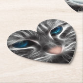 Phantastisch Blue Mit Augen Cat Face Untersetzer (angewinkelt)