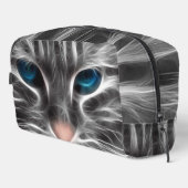 Phantastisch Blue Mit Augen Cat Face Waschbeutel (Rechte Ecke)